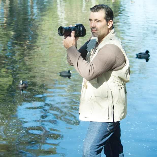 Campco Humvee Photography Safari Or Travel Vest, Cotton for Men and Women, Khaki (Like New)