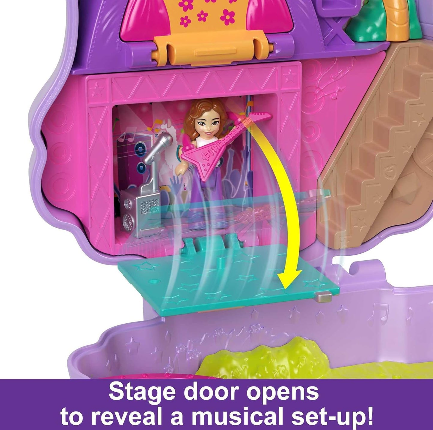Polly Pocket Flower Compact Plastic Playset Toy for Kid, 14 Pieces, Small Size (Like New)