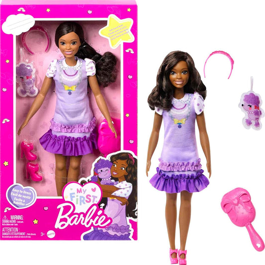 Barbie: My First Preschool Doll with 13.5-inch Soft Posable Body - Multicolor (Like New)