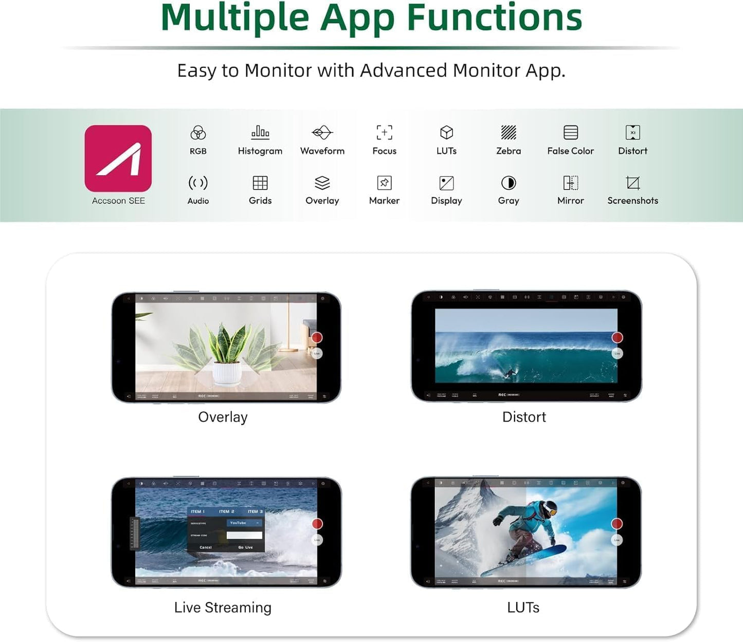 Accsoon CineView SE 1200ft Range Wireless Video Receiver, Support 4 Devices (Like New)
