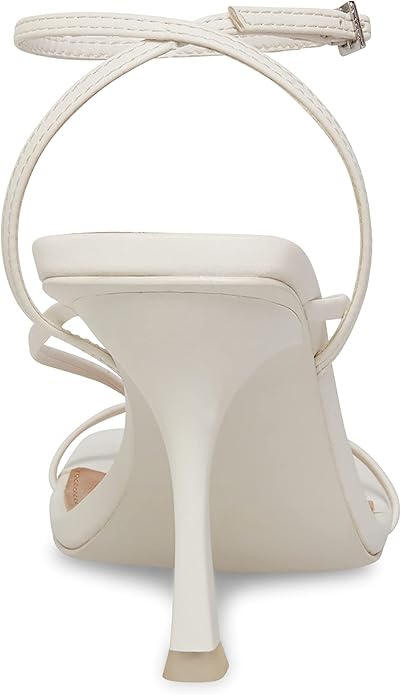 Steve Madden Women's Annie Vegan Leather Buckle Shoe, 3.75" Heel - White, Size 7 (Used)