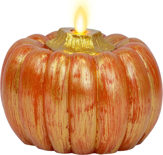 Luminara Flameless Bronze Halloween LED Candle, Battery Operated Moving Flame (Like New)