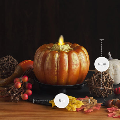 Luminara Flameless Bronze Halloween LED Candle, Battery Operated Moving Flame (Like New)