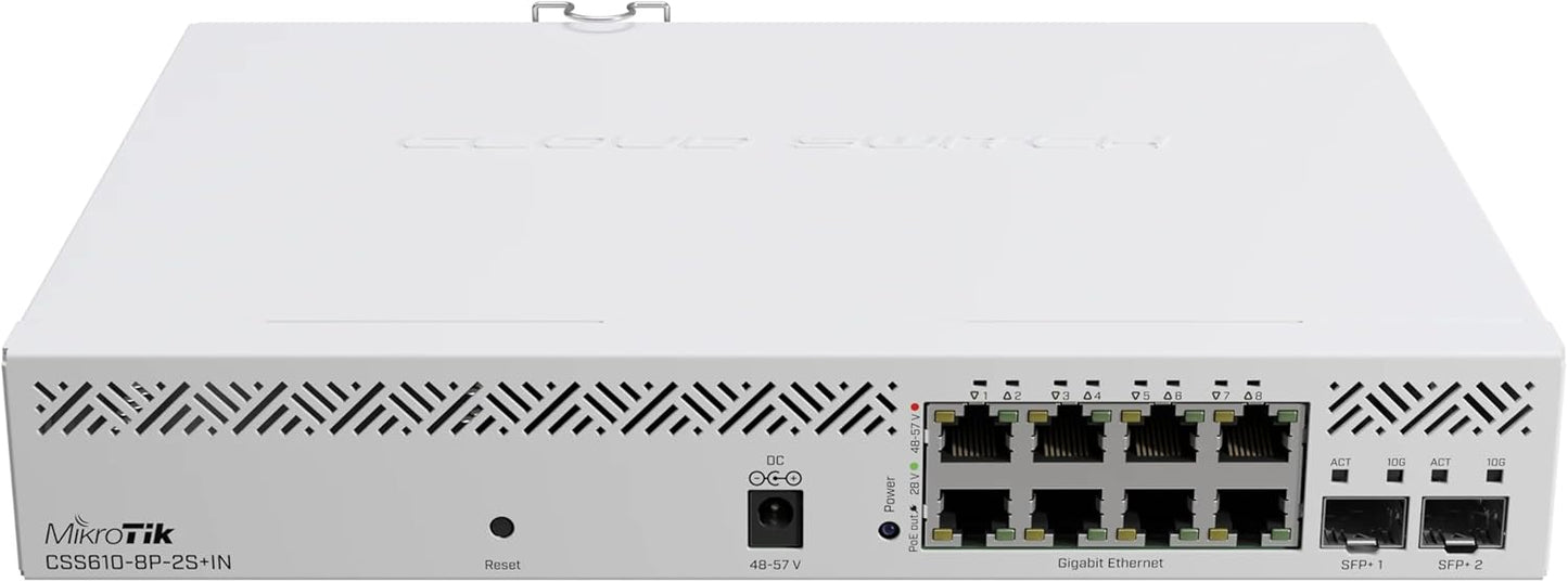 MikroTik CSS610-8P-2S+in Switch - 8 x Gigabit 802.3af/at PoE-out Ports (Like New)