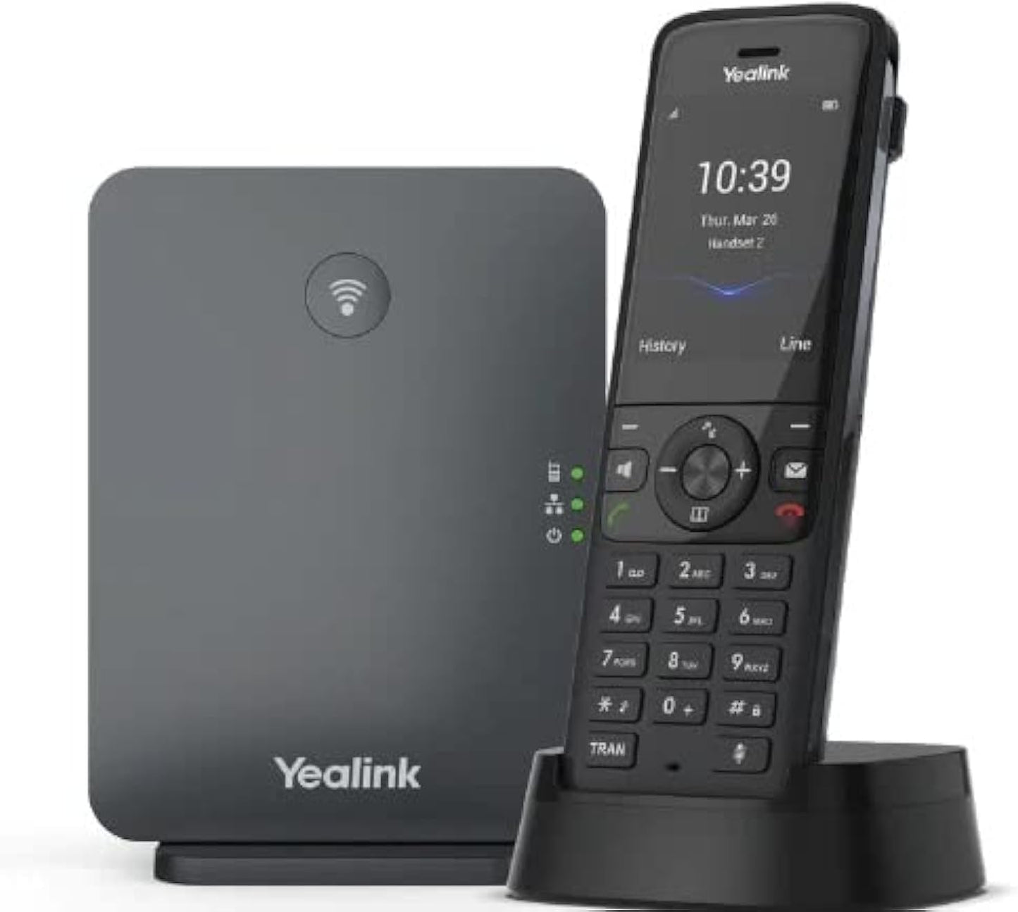 Yealink W78P DECT IP Phone System with Base W70B and W78H Handset - Black (Like New)