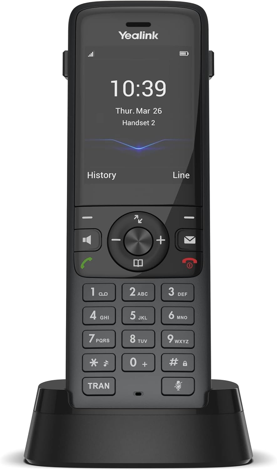Yealink W78P DECT IP Phone System with Base W70B and W78H Handset - Black (Like New)