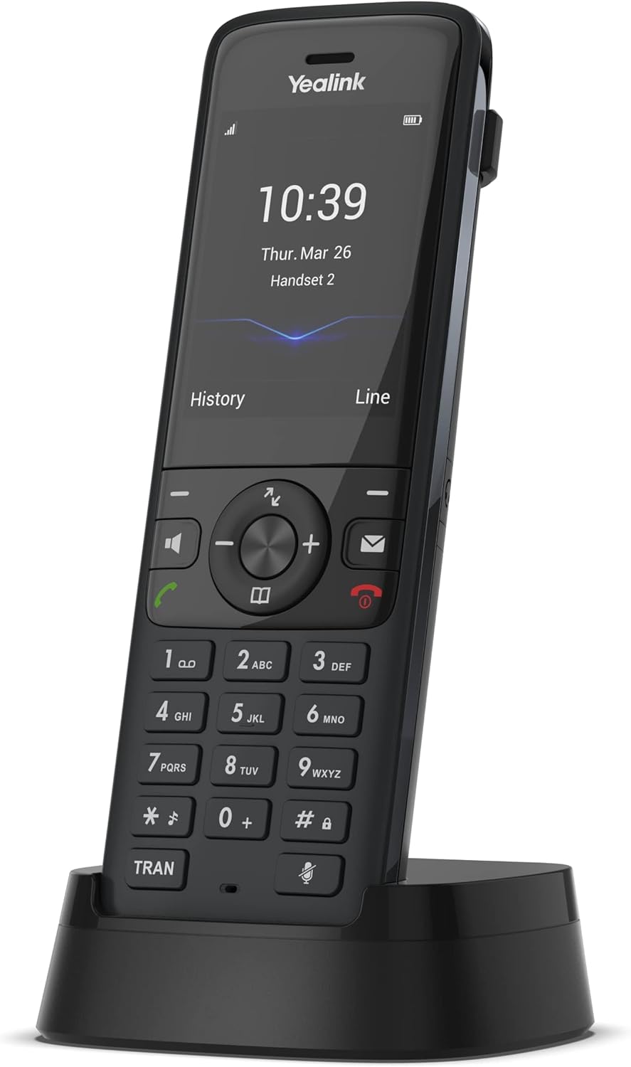 Yealink W78P DECT IP Phone System with Base W70B and W78H Handset - Black (Like New)