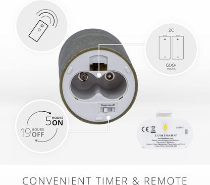 Luminara Outdoor Flameless Battery Operated Flickering LED Candle, Moving Flame (Used)