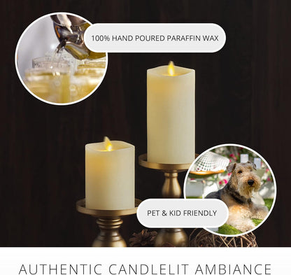 Luminara Flameless Indoor and Outdoor Cordless LED Flickering Pillar Candle (Like New)
