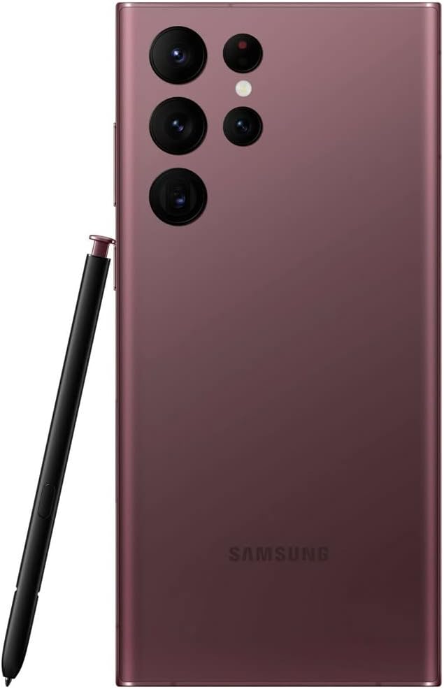 SAMSUNG Galaxy S22 Ultra 5G 128GB+8GB 6.8" Dual SIM AT&T Smartphone - Burgundy (Used)