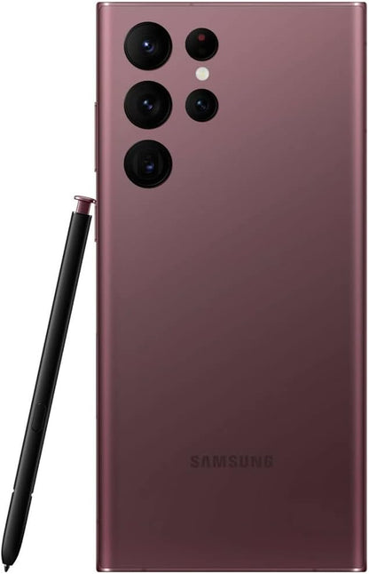 SAMSUNG Galaxy S22 Ultra 5G 128GB+8GB 6.8" Dual SIM AT&T Smartphone - Burgundy (Used)