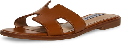 Steve Madden Women's Hadyn Sandal, Synthetic Rubber Sole - Black Leather, Size 7 (Like New, No Retail Box)