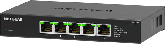 Netgear MS305 5-Port Multi-Gigabit Ethernet Unmanaged Network Switch - Black (Used)