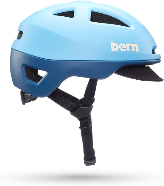 BERN Major Adjustable Ventilation Adult Bicycle Helmet, MIPS Matte Cyan - Medium (Like New)