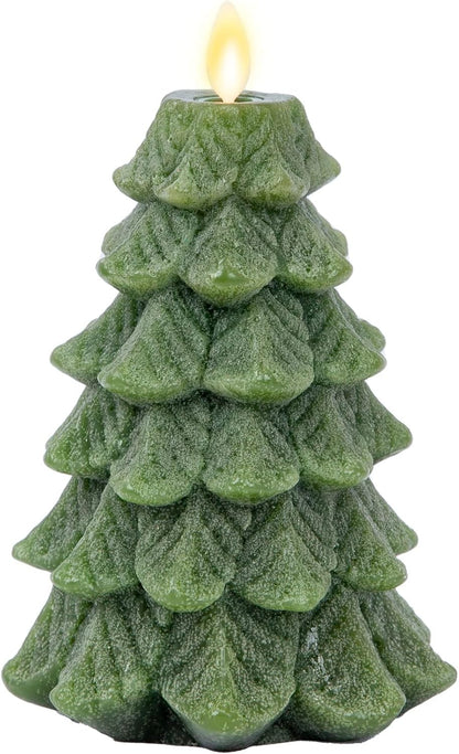 Luminara Flameless Christmas Tree Design Candle with Glitter, Battery Operated (Like New)