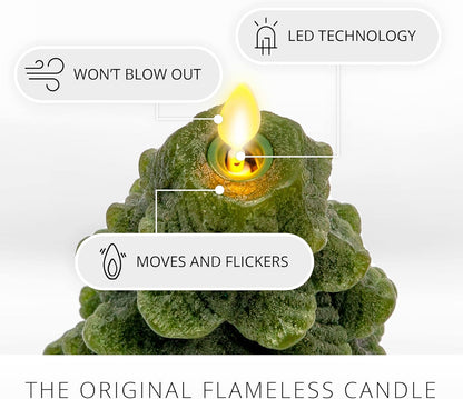 Luminara Flameless Christmas Tree Design Candle with Glitter, Battery Operated (Like New)