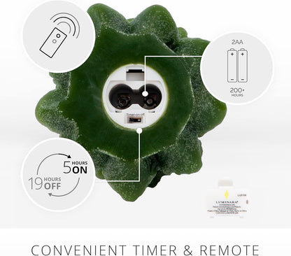 Luminara Flameless Christmas Tree Design Candle with Glitter, Battery Operated (Like New)