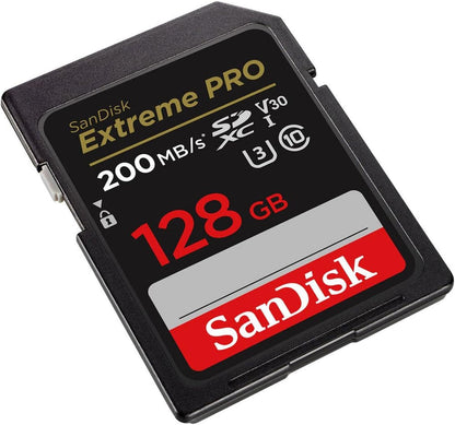 SanDisk Extreme PRO Temperature Proof 128GB SDXC Memory Card for Camera - Black (Like New)