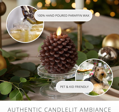 Luminara Flameless Battery Operated Pinecone Indoor LED Candle for Decoration (Used, Damaged Retail Box)