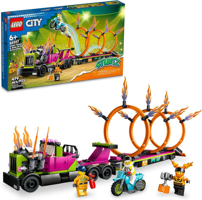 LEGO City Stuntz Stunt Truck Building Sets w/ Motorcycle Toy for Kid, 479 Pieces (Like New)