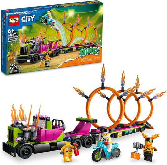 LEGO City Stuntz Stunt Truck Building Sets w/ Motorcycle Toy for Kid, 479 Pieces (Like New)