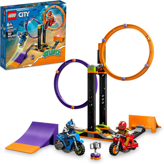 LEGO City Spinning Stuntz Challenge 2 Player Tournaments Building Set - 117 pcs (Like New)