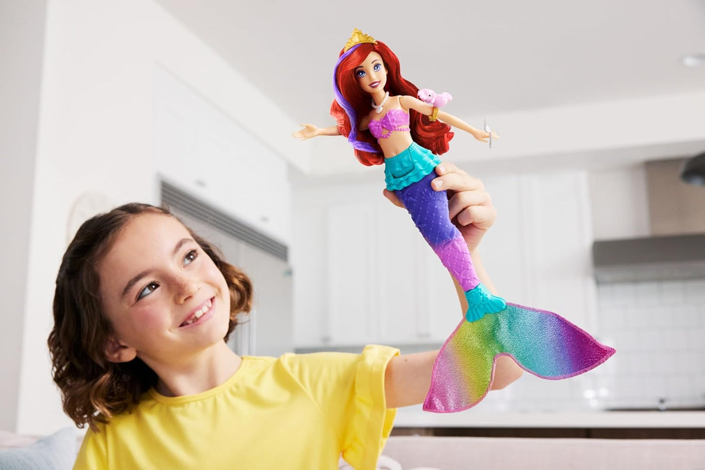 Mattel Plastic Disney Princess Toys w/ Color-Change Hair & Tail for Kids - 5 Pcs (New, Damaged Retail Box)