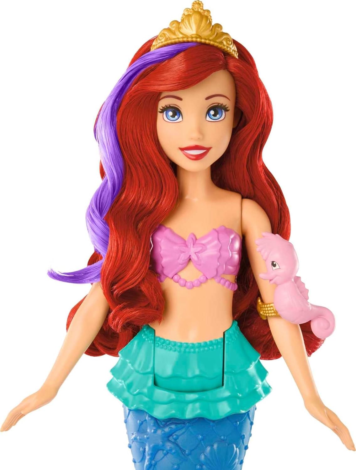Mattel Plastic Disney Princess Toys w/ Color-Change Hair & Tail for Kids - 5 Pcs (New, Damaged Retail Box)