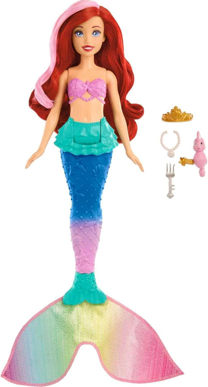 Mattel Plastic Disney Princess Toys w/ Color-Change Hair & Tail for Kids - 5 Pcs (New, Damaged Retail Box)