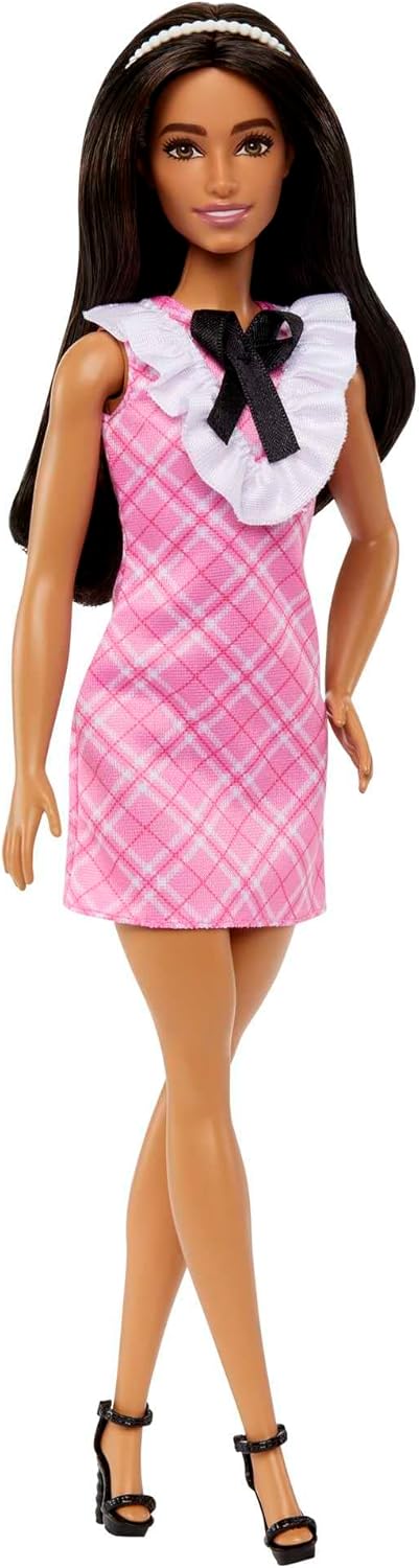 Barbie Fashionistas Doll, Pearlescent Headband & Strappy Heels, Standard Edition (New, Damaged Retail Box)