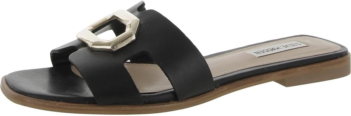 Steve Madden Lightweight Harlene Slide Block Heel Sandal for Women, Ankle Strap (Used)