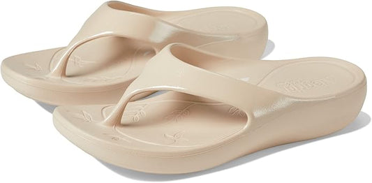 Alegria Women's Ode Recovery Lightweight Thong Sandal, Sand Gloss - Size 7-7.5 M (Like New)
