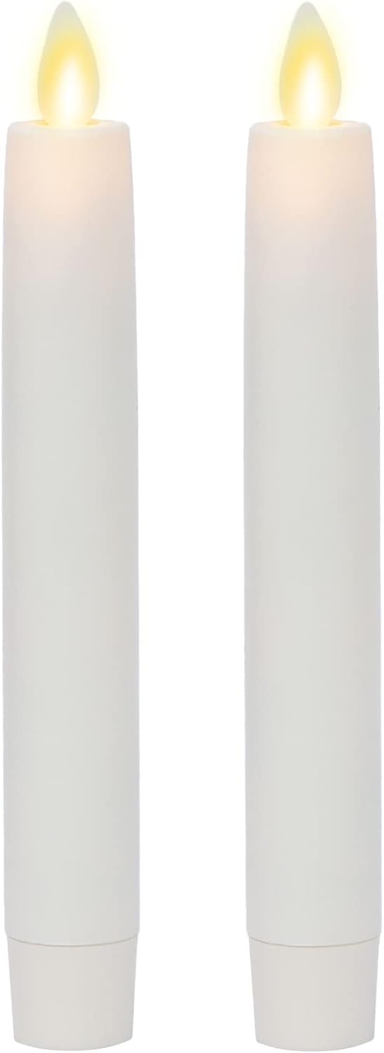Luminara Flameless Battery Operated Flickering Flame Candle, 0.87"x6.75" - White (Used)