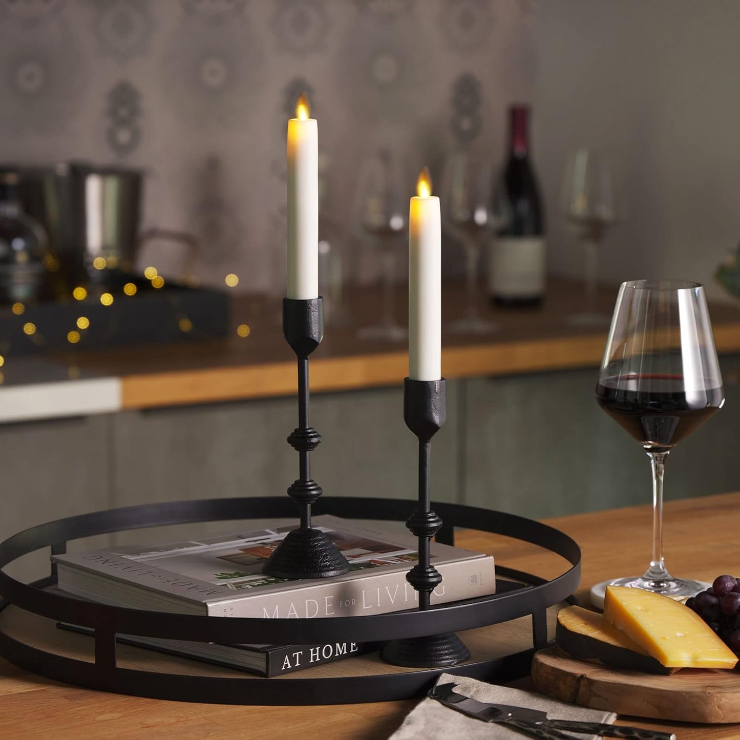 Luminara Flameless Battery Operated Flickering Flame Candle, 0.87"x6.75" - White (Used)