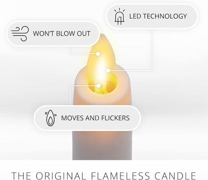 Luminara Flameless Battery Operated Flickering Flame Candle, 0.87"x6.75" - White (Used)