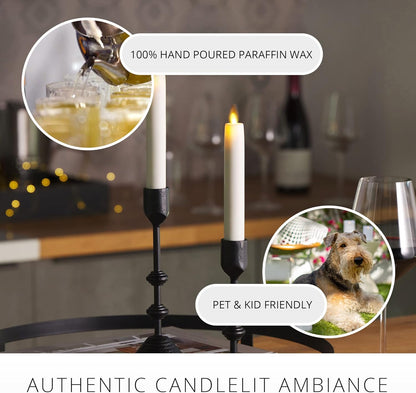 Luminara Flameless Battery Operated Flickering Flame Candle, 0.87"x6.75" - White (Used)