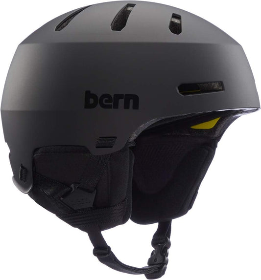 Bern Macon 2.0 Snowsports Ski Helmet for Men and Women, Matte Black - Medium (Like New, No Retail Box)