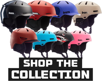 Bern Watts 2.0 Adult Snowboard Helmet for Men & Women, Matte Black - Medium Size (Like New)