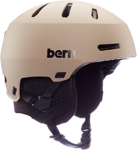 Bern Macon 2.0 Snowsports Ski Helmet for Men and Women - Matte Sand, Large (Like New, No Retail Box)