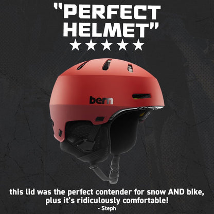 Bern Macon 2.0 Snowsports Ski Helmet for Men and Women - Matte Sand, Large (Like New, No Retail Box)