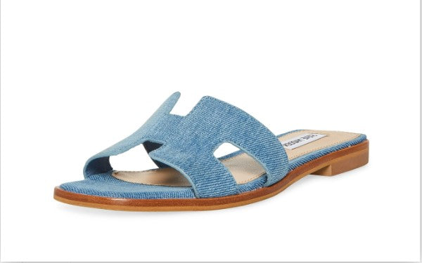 Steve Madden Hadyn Ankle Strap Square Toe Slide Sandal for Women - Casual (Used)
