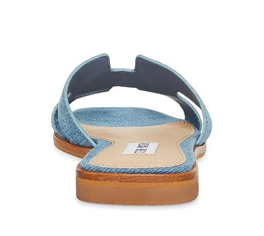 Steve Madden Hadyn Ankle Strap Square Toe Slide Sandal for Women - Casual (Used)
