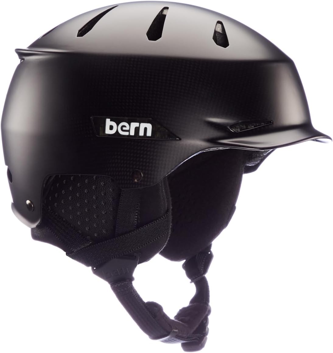 BERN Hendrix Adult Snowsports Ski & Snowboard Helmet, Carbon Gloss Black - Large (Like New, Damaged Retail Box)
