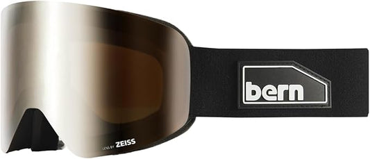 BERN B-1 Magnetic Snow Goggle Black Zeiss Dual Lens w/ Bag - Large Fit, Black (New, Damaged Retail Box)