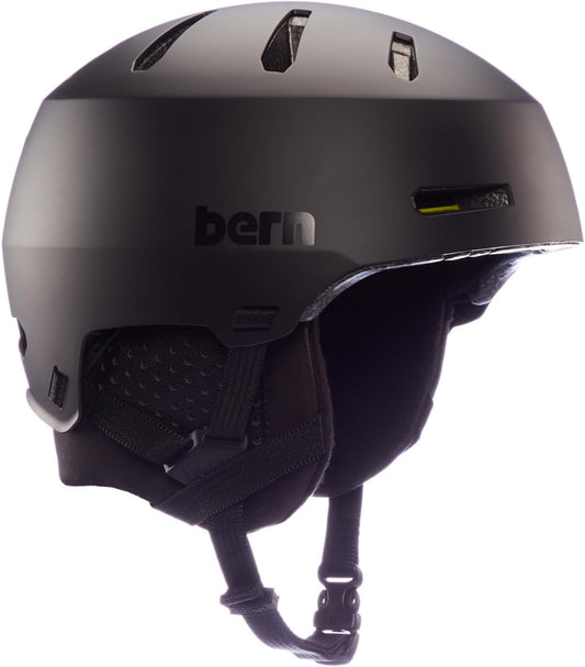 BERN Macon 2.0 Snowsports Ski & Snowboard Helmet, Jr. Matte Black - Medium/Large (Like New, No Retail Box)