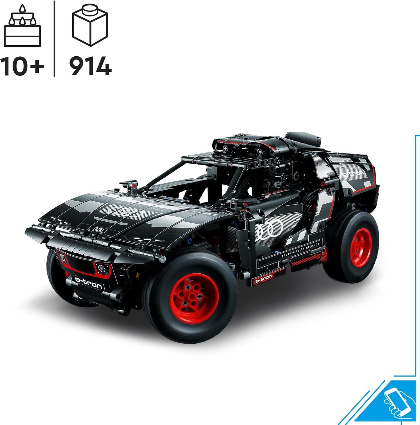 LEGO Technic Audi RS Q e-tron 42160 Advanced Building Kit for Kids - 914 Pieces (Like New)