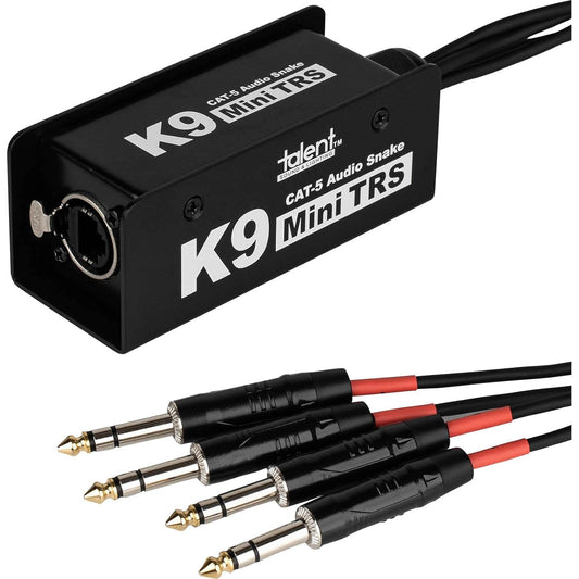 Talent Sound & Lighting K9-Mini TRS Cat5 Audio Snake w/ 4-Channel Braided Cable (Like New, No Retail Box)