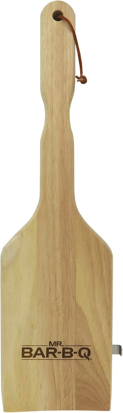 Mr. Bar-B-Q Oversized Design Premium Wood Grill BBQ Custom Fit Scraper & Brush (Like New)