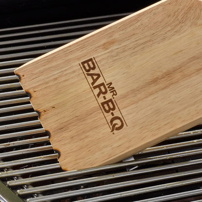 Mr. Bar-B-Q Oversized Design Premium Wood Grill BBQ Custom Fit Scraper & Brush (Like New)