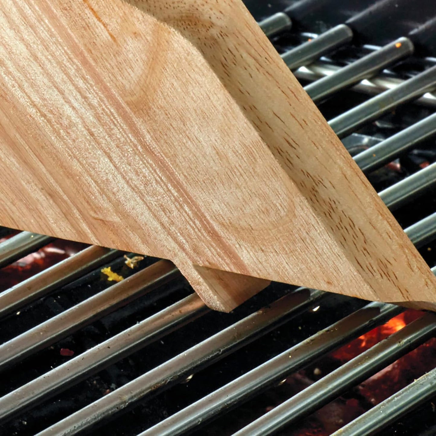 Mr. Bar-B-Q Oversized Design Premium Wood Grill BBQ Custom Fit Scraper & Brush (Like New)